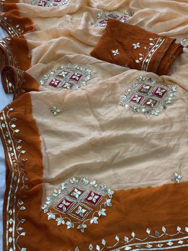 Pure HO silk Gota Saree