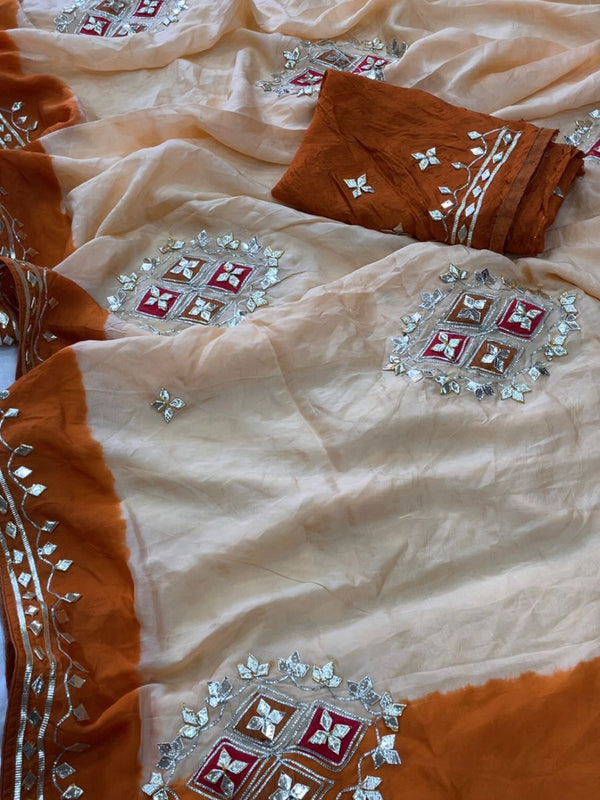 Pure HO silk Gota Saree