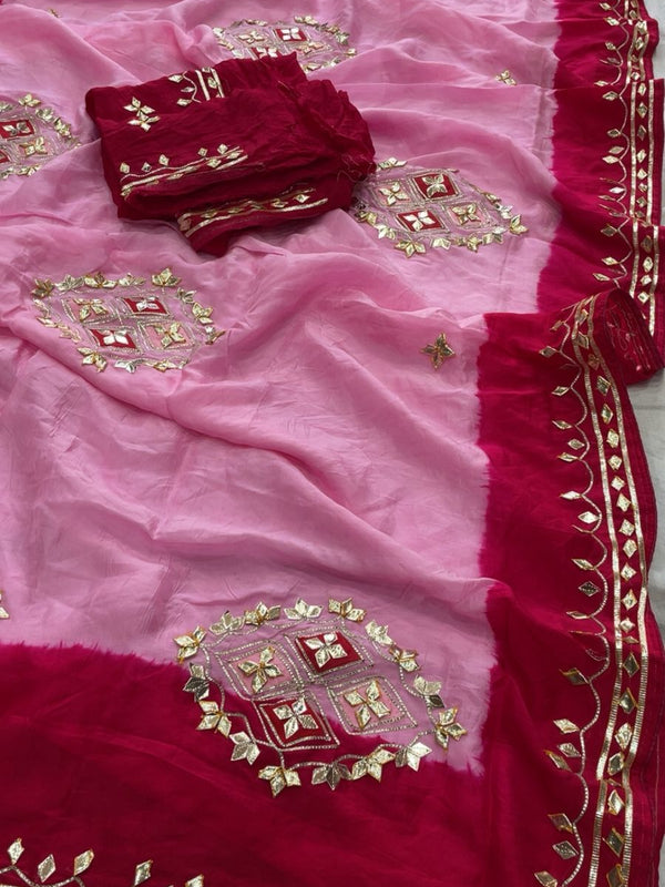Pure HO silk Gota Saree