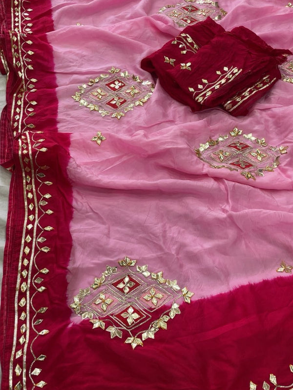 Pure HO silk Gota Saree