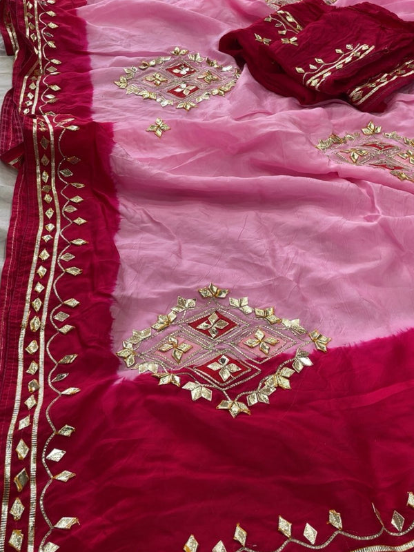 Pure HO silk Gota Saree