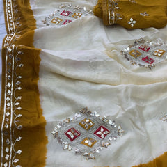 Pure HO silk Gota Saree