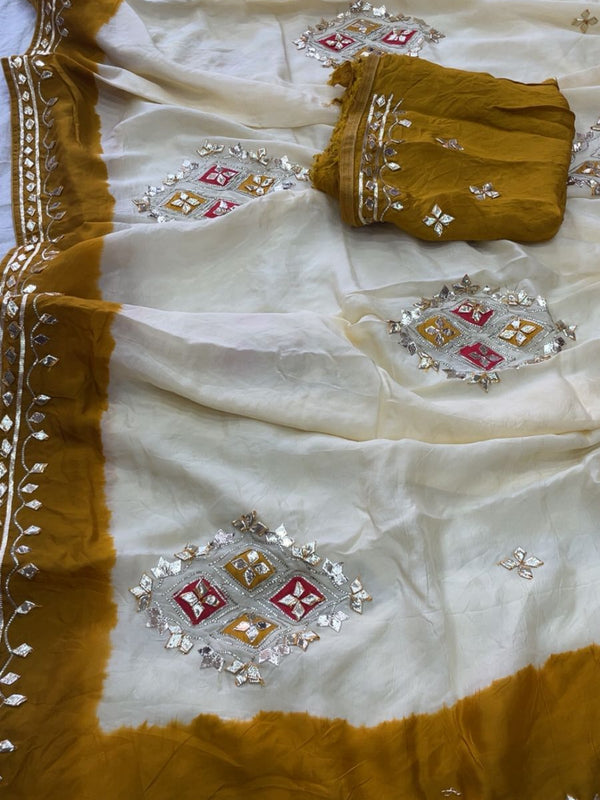 Pure HO silk Gota Saree