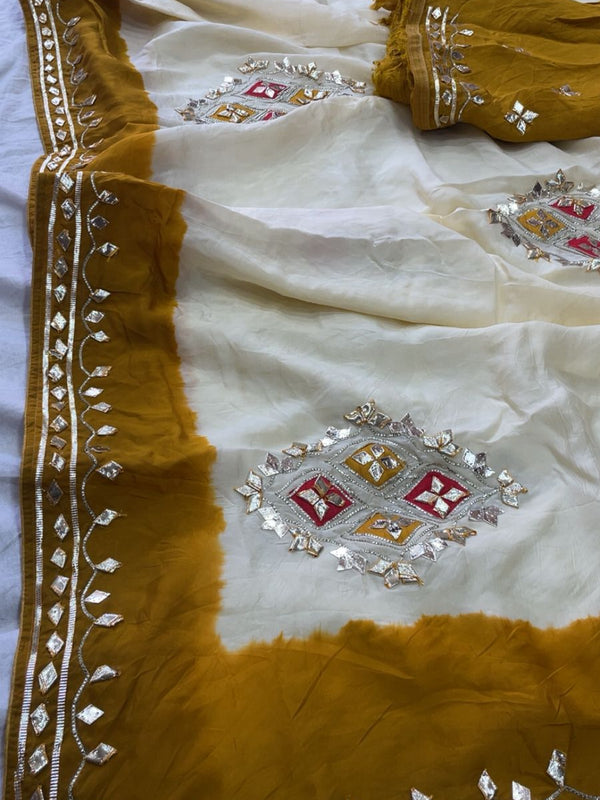 Pure HO silk Gota Saree