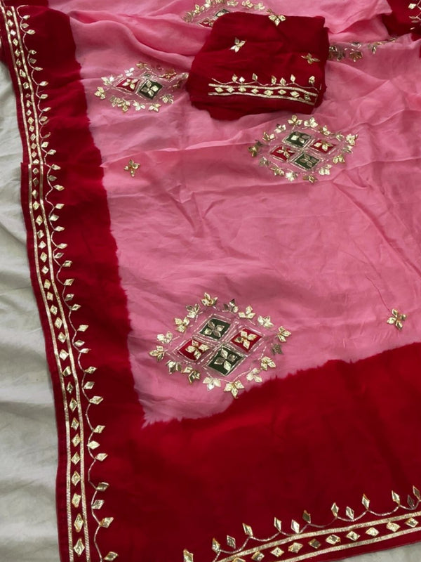Pure HO silk Gota Saree