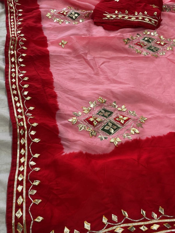 Pure HO silk Gota Saree