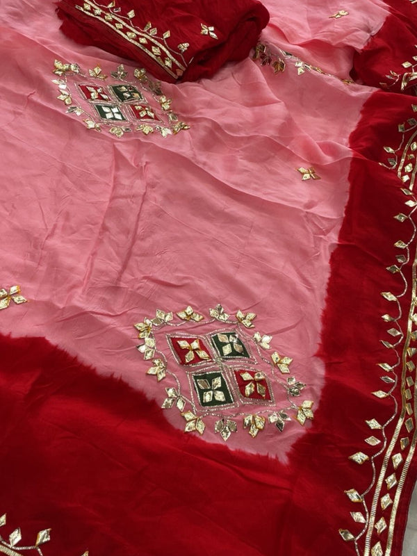 Pure HO silk Gota Saree