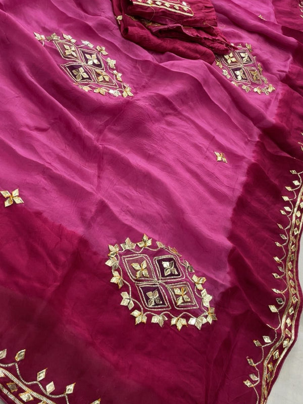 Pure HO silk Gota Saree