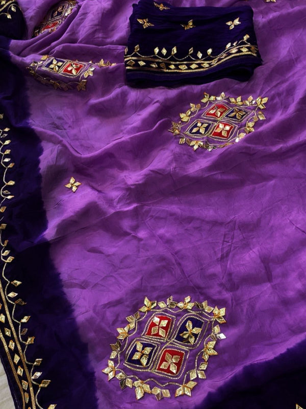 Pure HO silk Gota Saree