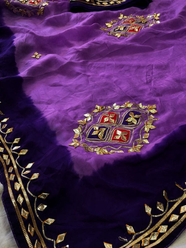 Pure HO silk Gota Saree