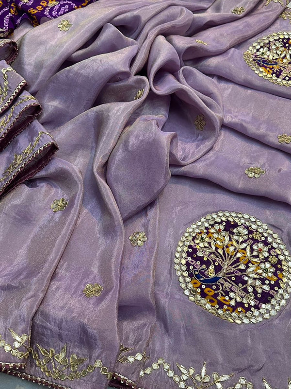 Pure Cosmos Tissue Silk Saree