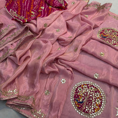 Pure Cosmos Tissue Silk Saree