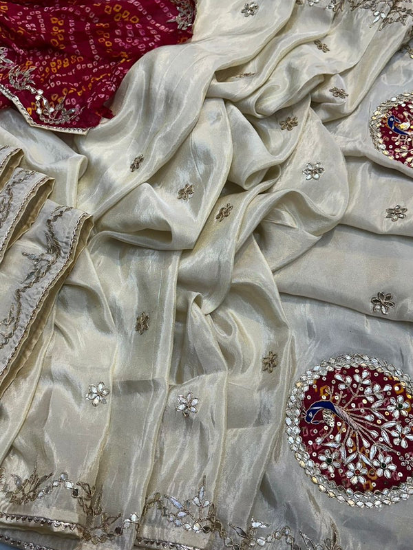 Pure Cosmos Tissue Silk Saree