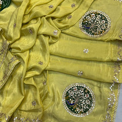 Pure Cosmos Tissue Silk Saree