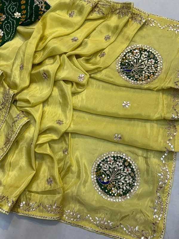 Pure Cosmos Tissue Silk Saree