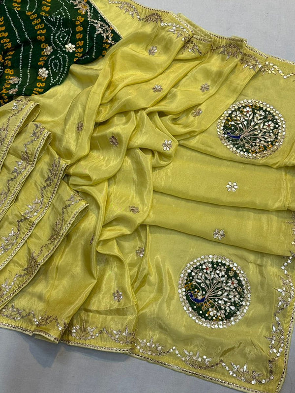 Pure Cosmos Tissue Silk Saree