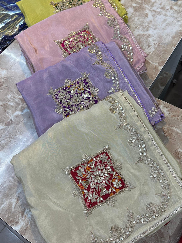 Pure Cosmos Tissue Silk Saree