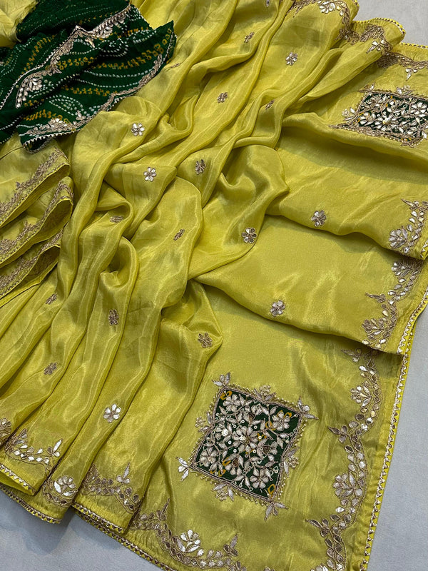 Pure Cosmos Tissue Silk Saree