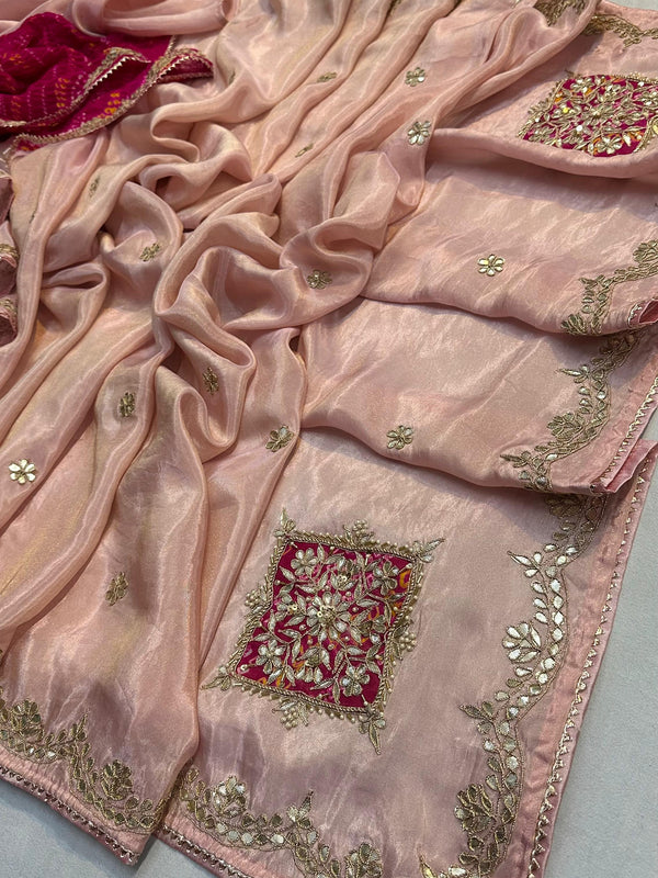 Pure Cosmos Tissue Silk Saree