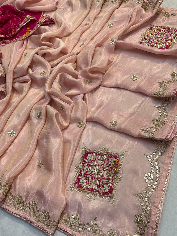 Pure Cosmos Tissue Silk Saree