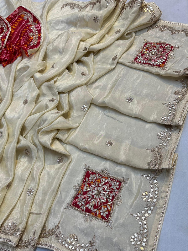 Pure Cosmos Tissue Silk Saree