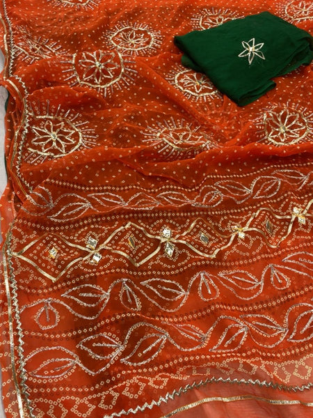 Gota Bhandej Saree