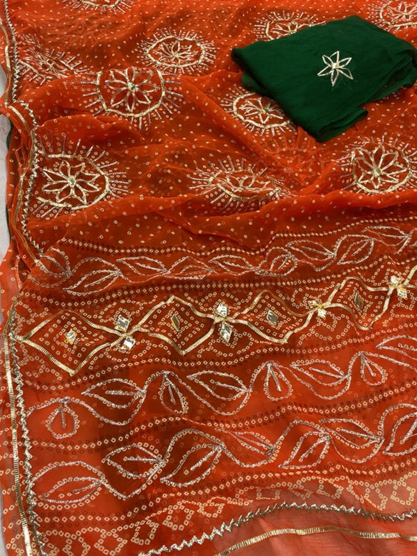 Gota Bhandej Saree