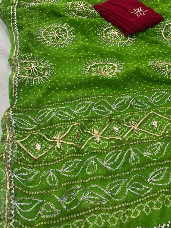 Gota Bhandej Saree