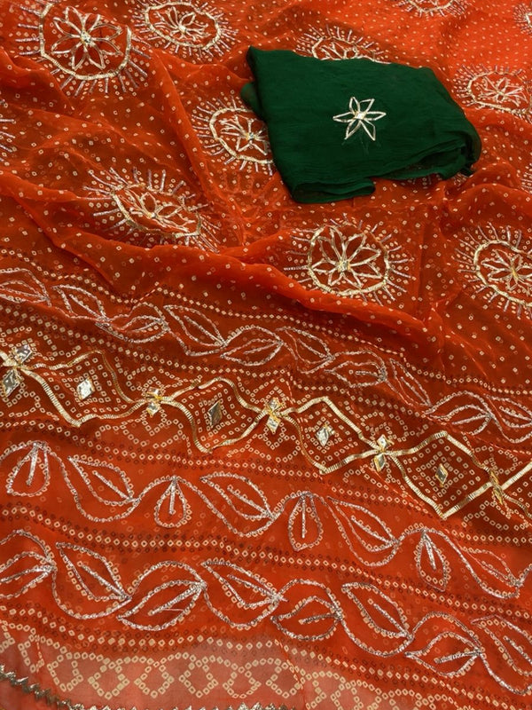 Gota Bhandej Saree