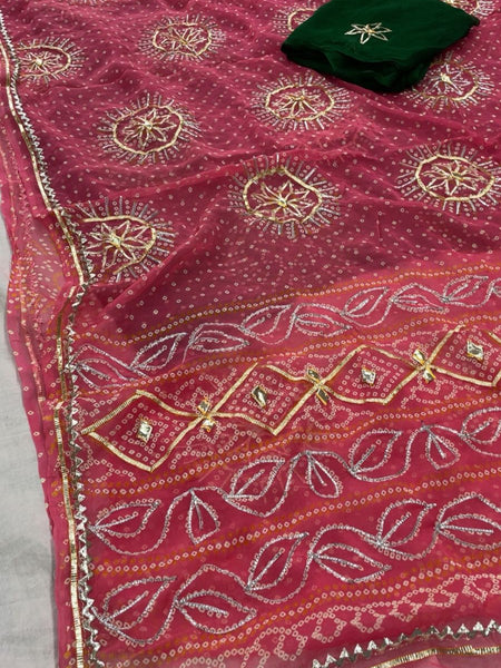 Gota Bhandej Saree