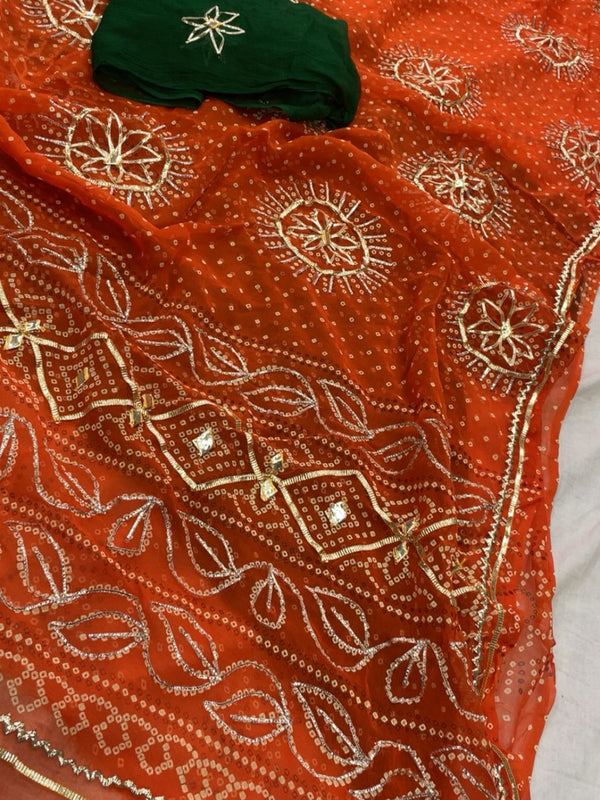 Gota Bhandej Saree