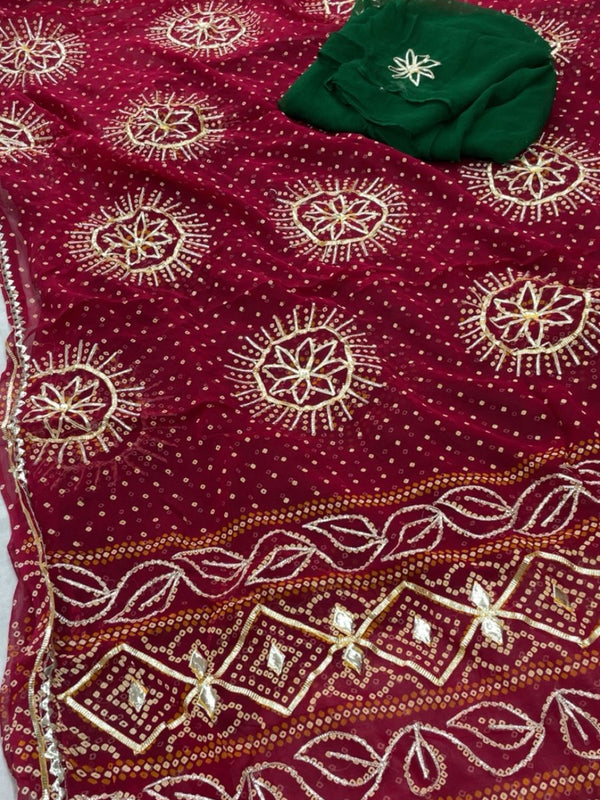 Gota Bhandej Saree