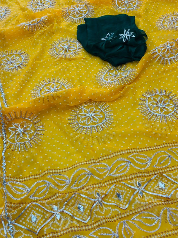 Gota Bhandej Saree
