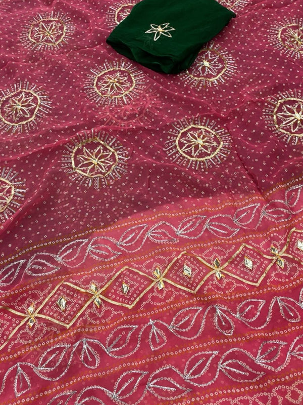 Gota Bhandej Saree