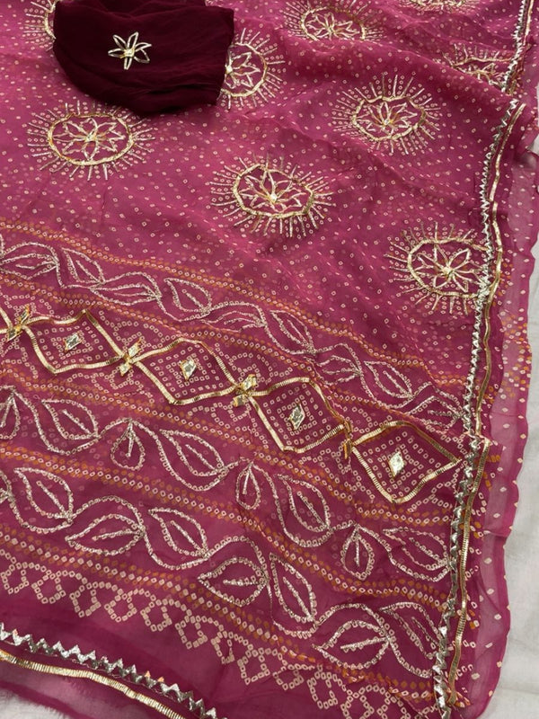 Gota Bhandej Saree