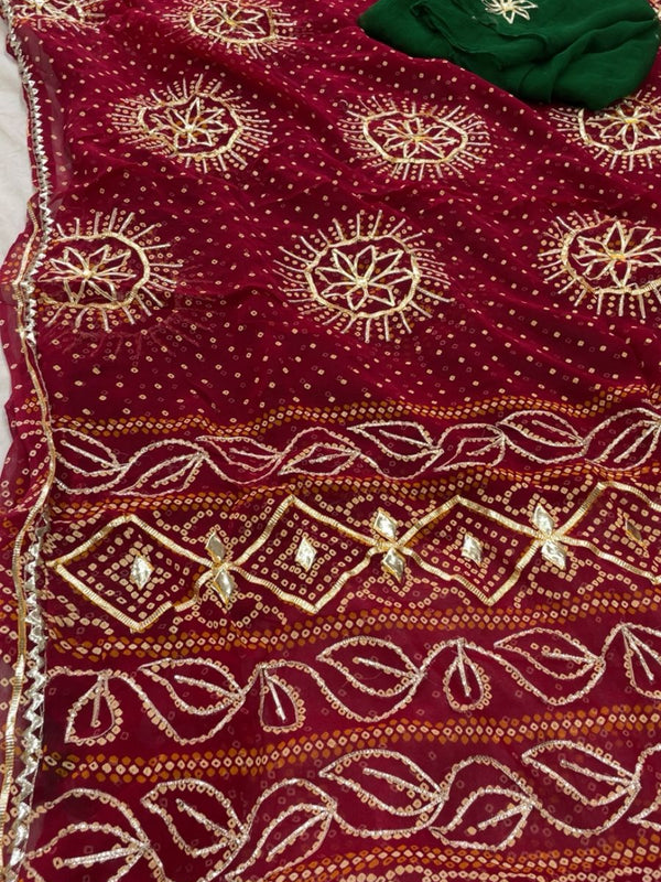 Gota Bhandej Saree
