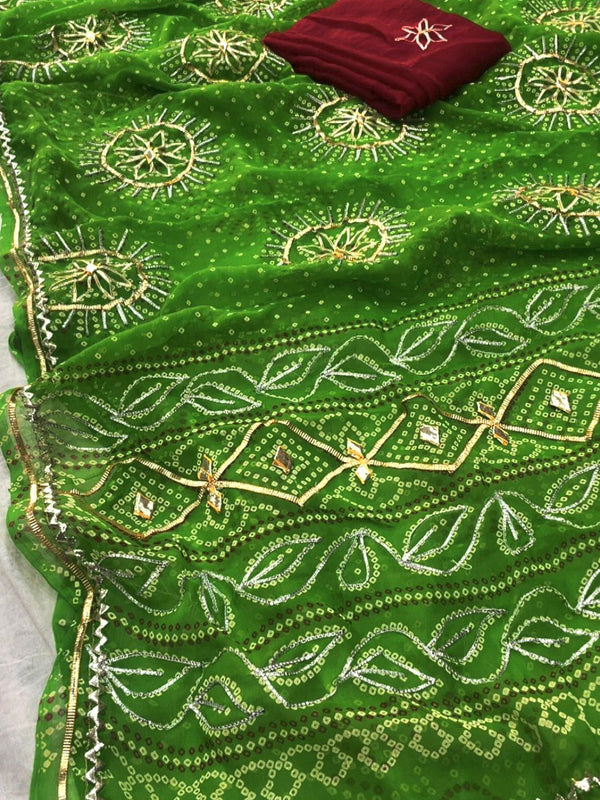 Gota Bhandej Saree