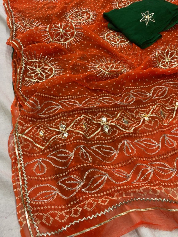 Gota Bhandej Saree