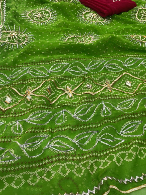 Gota Bhandej Saree