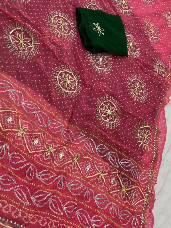 Gota Bhandej Saree