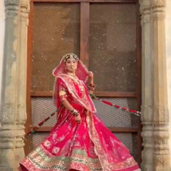 Royal Georgette Rajwadi Lehenga
