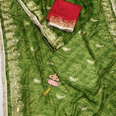 Royal Georgette Aari Taari Bhandej Saree