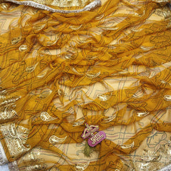 Royal Georgette Aari Taari Bhandej Saree