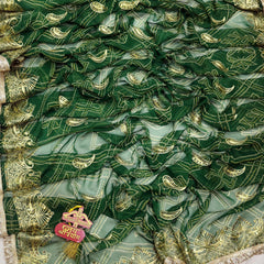 Royal Georgette Aari Taari Bhandej Saree