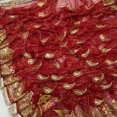 Royal Georgette Aari Taari Bhandej Saree