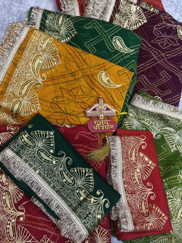 Royal Georgette Aari Taari Bhandej Saree