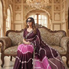Chinon Leheriya Gota Patti Saree