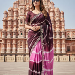 Chinon Leheriya Gota Patti Saree