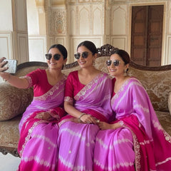 Chinon Leheriya Gota Patti Saree