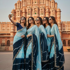 Chinon Leheriya Gota Patti Saree
